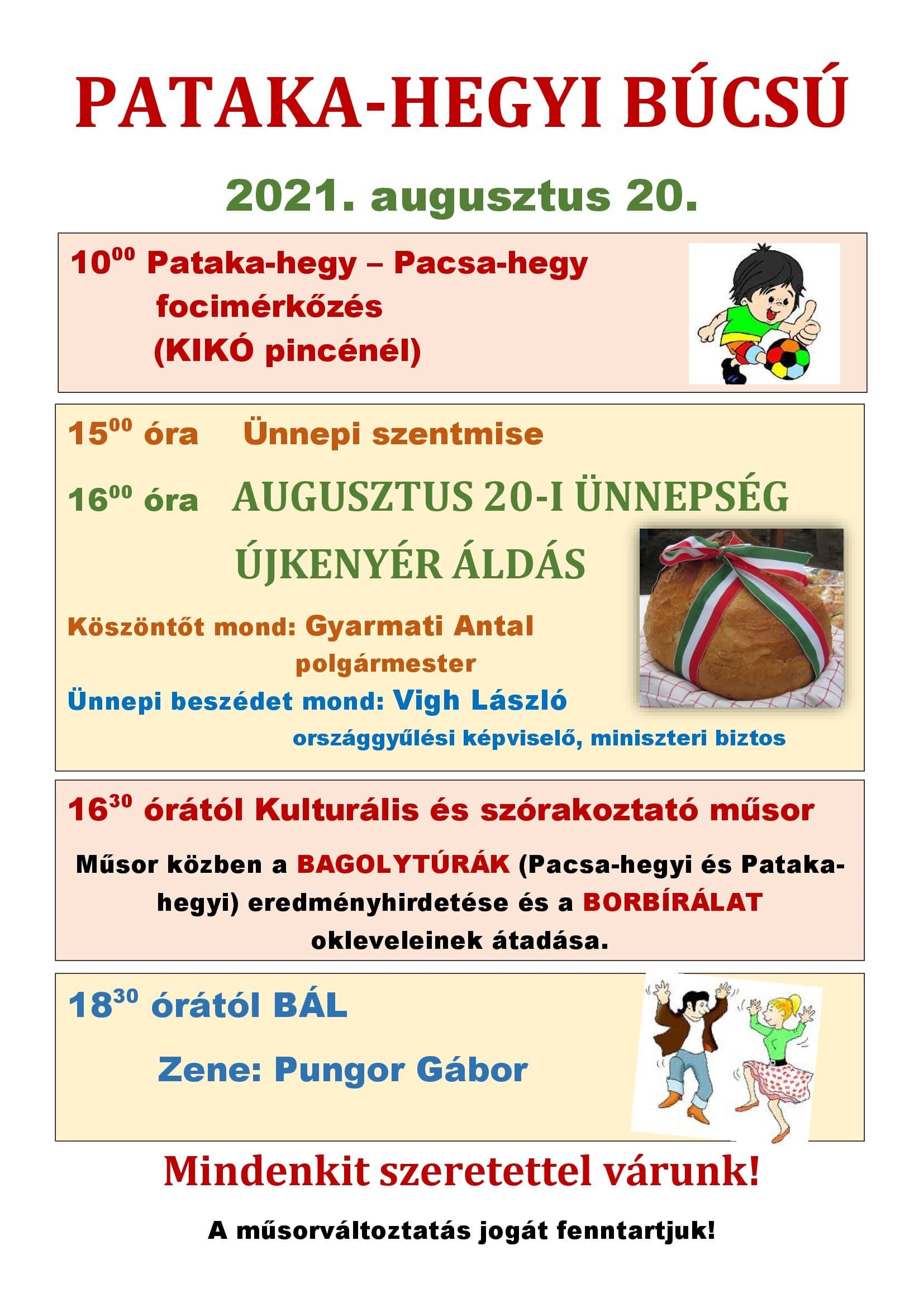 Pataka-hegyi búcsú 2021.08.20.