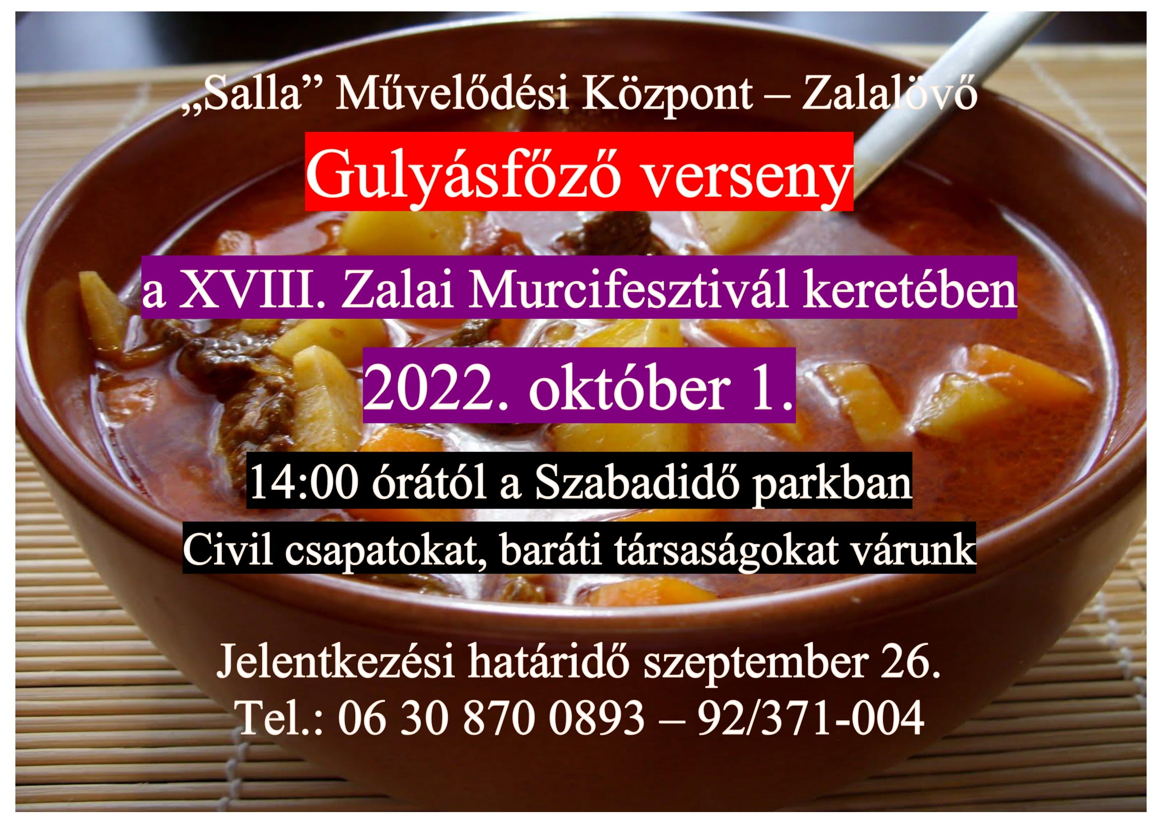 XVIII. Murcifesztivál – gulyásfőző verseny