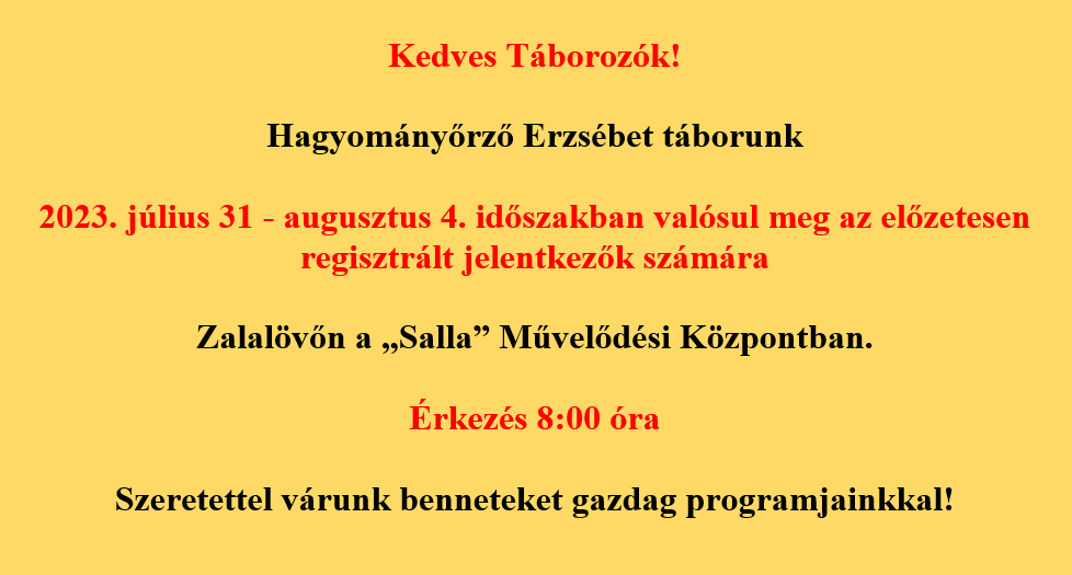 Hagyományőrző tábor