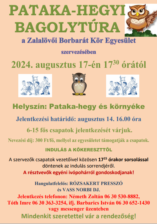 PATAKA-HEGYI BAGOLYTÚRA